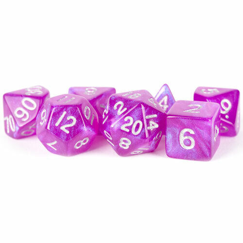 Metallic Dice Games- Stardust Purple Acrylic Poly Dice Set