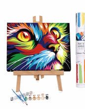 Load image into Gallery viewer, Abstract Modern Colorful Cat Paint by Number
